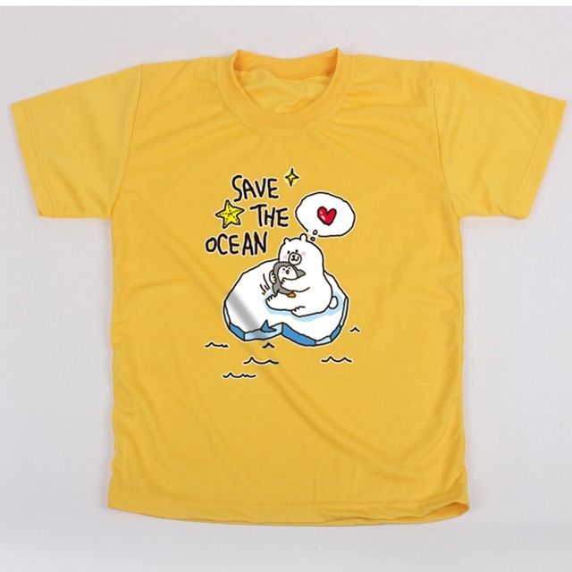 제이디뉴 쿨론 아트티셔츠 반팔 바다를 지켜요 여름성경학교 티셔츠