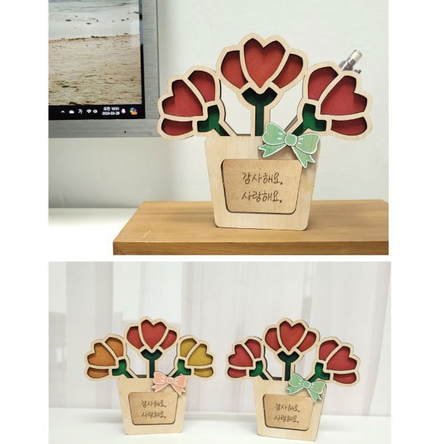 감나무아트 나무꽃 펜꽂이 만들기 키트 카네이션 펜꽂이 (어버이선물)